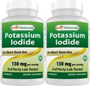 Best Naturals Potasio Iodide 130 mg por Serving - Suplemento dietético, 90 Tablas (2)