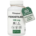 PriSTINE'S Pterostilbene 100mg Anti Aging Supplement Capsules - 60 Day Supply - Lung Health & Mental Clarity Antioxidant - High Bioavailability Vegan Non GMO