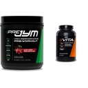 JYM Supplement Science PRE JYM 30 Servings - Black Cherry &amp; Vita JYM Sports Multivitamin &amp; Mineral Support, Vitamin A, C, B6, B12, E, K, Boron, Biotin, Potassium 60 Tablets