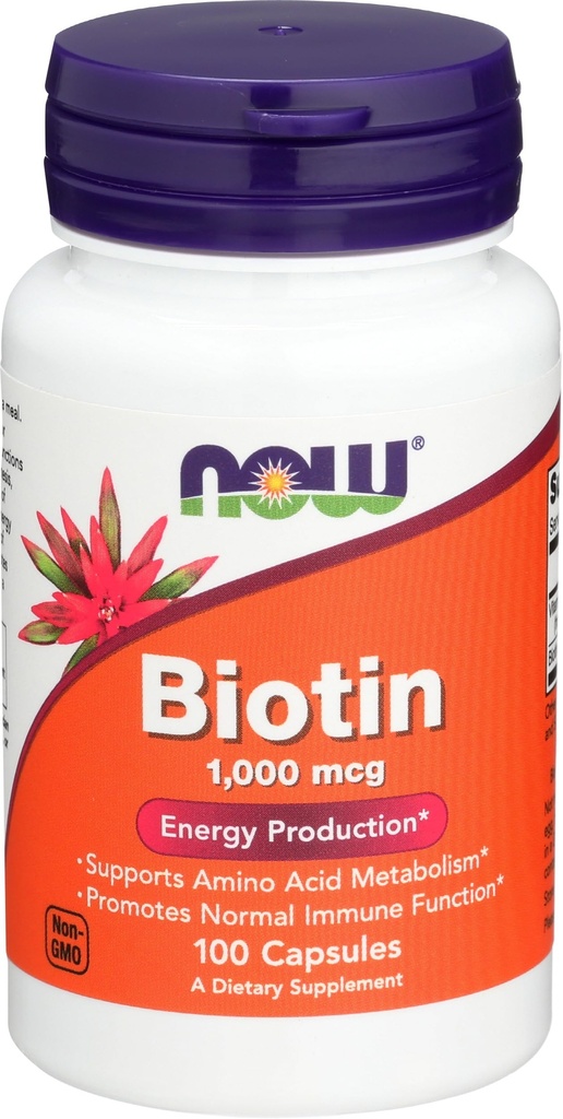 AHORA Alimentos Biotina 1000 MCG - 100 cápsulas