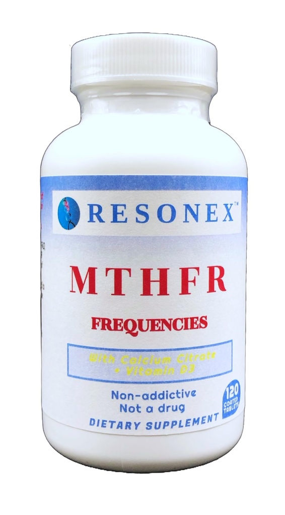 Frecuencias MTHFR- 120 Tablas - con frecuencias naturales del MTHFR, MTR y MTRR para apoyar la metilación, 5-MTHF y la producción B12