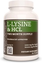 Nutrición de Remedy L-Lysine HCL ANTE 1000 mg, 60 cápsula vegana Aminoácidos Suplemento dietético TENIDO Dos meses de suministro