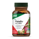 Floradix Iron + Herbs - Suplemento de hierro para el apoyo energético saludable* - Apoyo a la formación de células rojas de sangre - Vegan, no GMO, libre de gluten, libre de soya - 60 Liquid Phyto-Caps