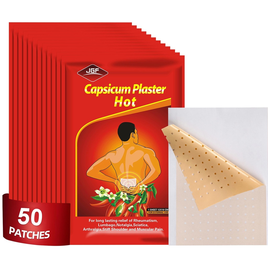 50 Patches de Capsaicina,4.72"x7.08"