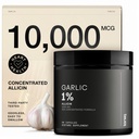 Cápsulas de ajo con 10.000mcg Allicin - Odorless - 50:1 Extracto para potencia máxima - laboratorio de terceros probado - 60 cápsulas vegetarianas