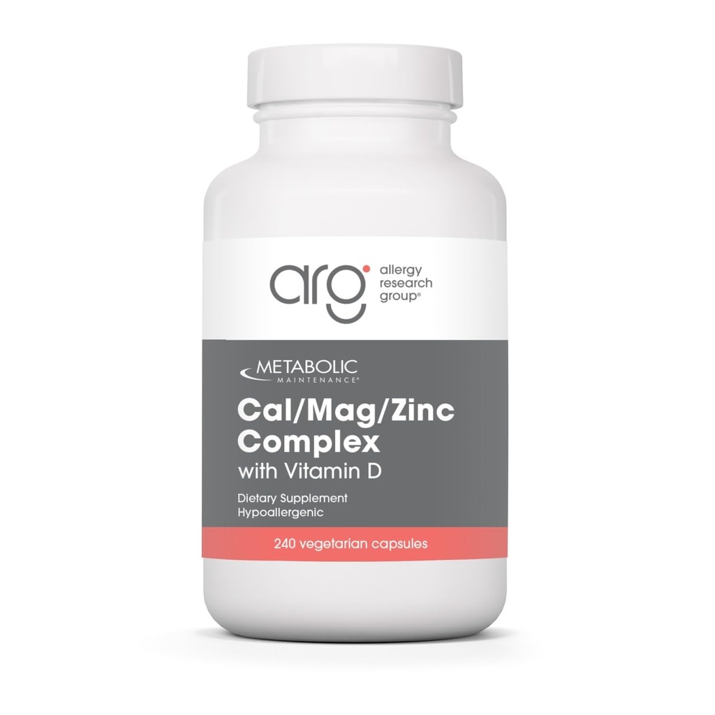 Mantenimiento metabólico Complejo de zinc Cal Mag con vitamina D-3 - Absorción superior para bonificación + soporte cardíaco (240 cápsulas)