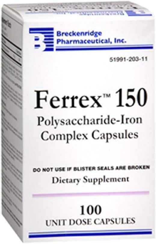 FERREX 150 Polusaccharide-Iron Complex Capsules 100 Conde