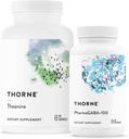 THORNE - Relax & Restore Bundle - L-Theanine and PharmaGABA-100 Duo for Stress Relief & Relaxation - 60 a 90 Servings