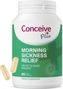 CONCEIVE PLUS Morning Sickness Relief - Pure Dried Ginger Powder - Alivio de Nausea, Motion & Stomach Incomodidad durante el embarazo - Esencial para las mamás esperadas - No GMO - 60 cápsulas Vegan