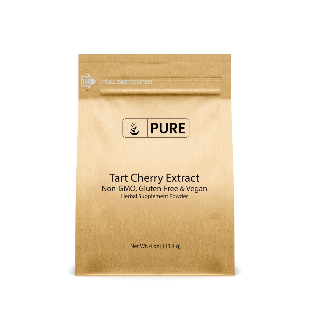 Ingredientes originales puros Extracto de cereza de tarta (4oz) No GMO, Vegan, No Fillers o Aditivos, Suplemento Herbal