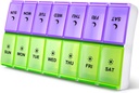 DANYING Extra Large Pill Organizer 2 Times a Day, XL Weekly Pill Box, AM PM Pill Case, Pill Container 7 Day, Vitamin Case Twice a Day