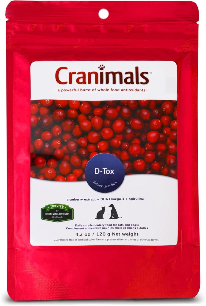 Cranimales D-Tox Suplemento para perros, 4.2 oz
