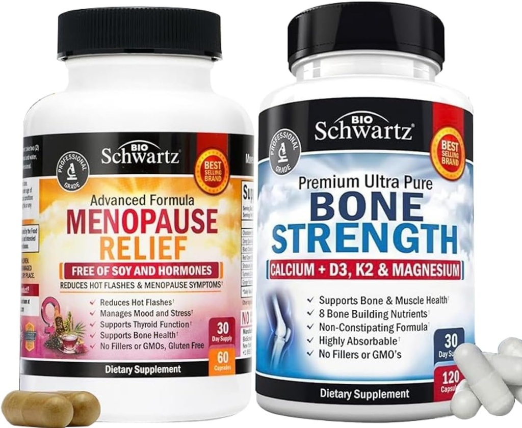 BioSchwartz Pre y Probióticos avanzados Suplemento con Enzimas Digestivas (2 Mes de Suministro) Plus Complejo de vitamina B con Vitamina C (2 Mes de Suministro)