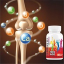 Minton Well-C Fitbone d3 Calcium for Kids Teenagers with Magnesium Zinc Vitamin D and B12 for Strong Bones ¦ Immunity ANTE Crecimiento TENIDO Altura (10-16 años)-60 Chewable Tablets
