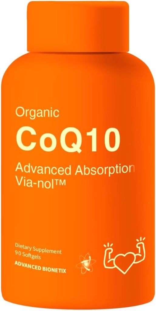 Absorción avanzada 200mg CoQ10 w / Extracto de cobre negro. 90 Softgels. Suplemento Antioxidante, Corazón " Salud Vascular, Salud Cerebro, Orgánica, Libre de gluten, Producción de Energía