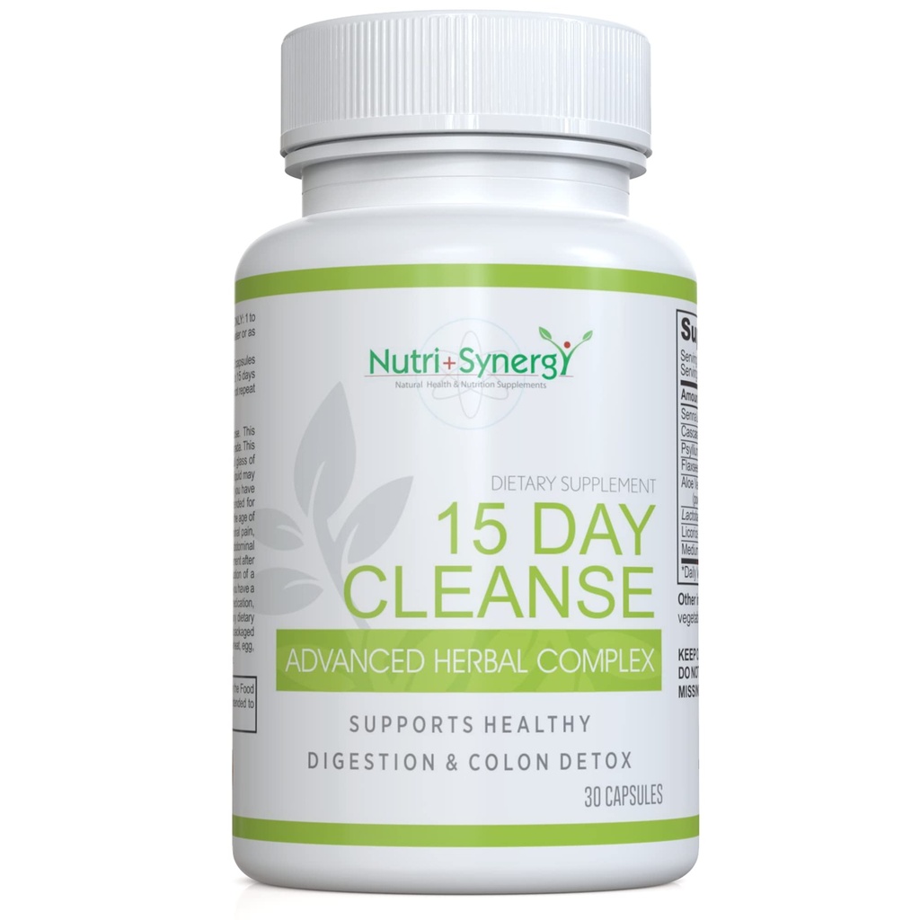 Complejo Herbal avanzado de 15 días - Colon Cleanse y Detox - Mejor salud intestinal