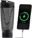 Botella Promixx Charge Shaker - Mezclador Vortex de carga de dispositivos con almacenamiento de suplementos, Copa Tritan fácil de limpiar (20oz TEN Black)