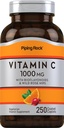 Piping Rock Vitamin C 1000mg | 250 Caplets | Supplement with Bioflavonoids and Rose Hips for Adults | Vegetarian, Non-GMO, Gluten Free