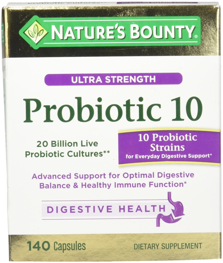 Bounty Ultra Strength Probiotic 10, 140 cápsulas