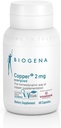 Biogena Cobre 2 mg Energizado - en la forma de citrato fácilmente absorbido y bien tolerado - 60 cápsulas