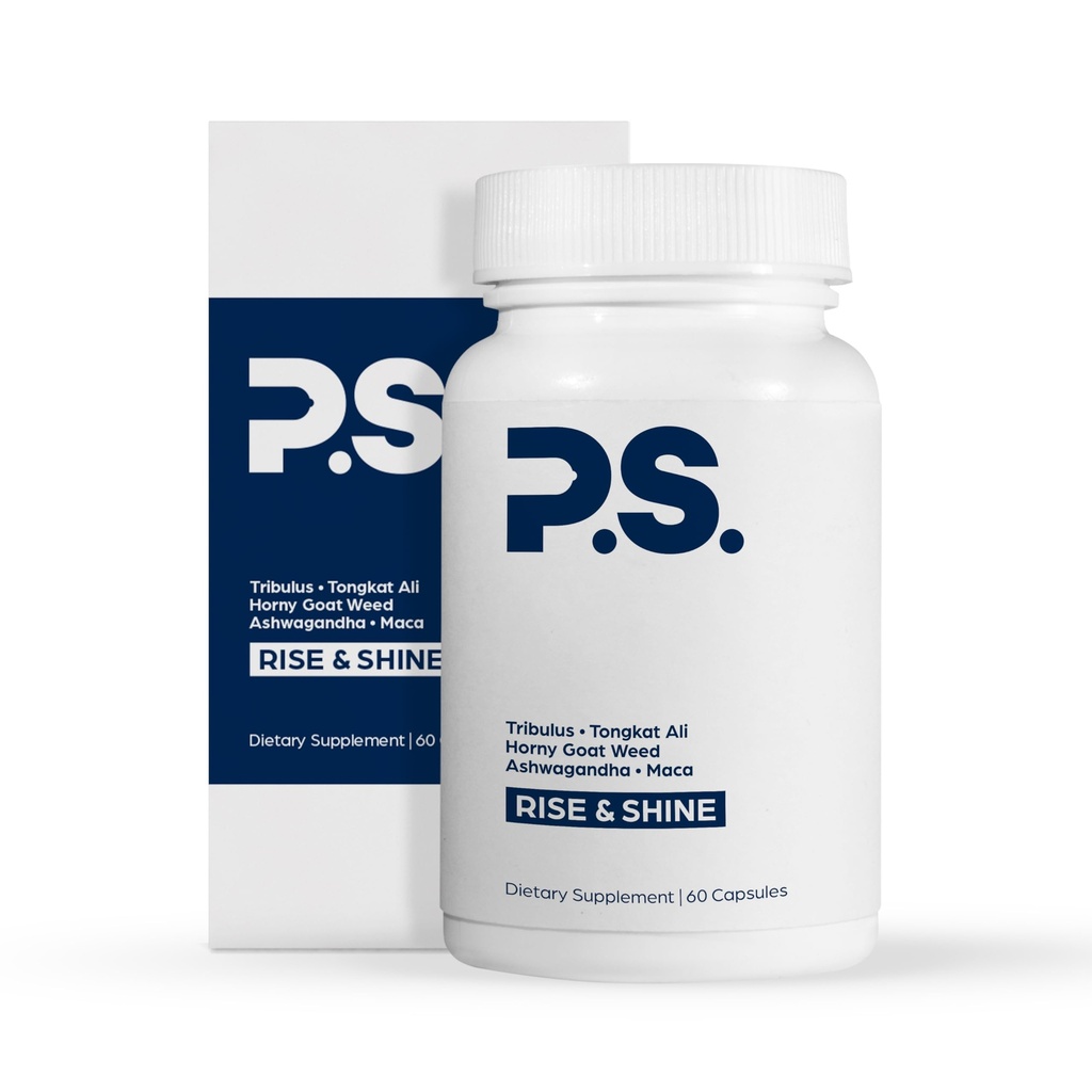 PS Natural Testosterone Booster para Hombres - Premium D3 y Zinc Suplementos para Hombres con Tribulus, Horny Goat Weed, y Tongkat Ali - Test Booster y Suplementos de Energía (60 cápsulas)