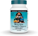 Fuente Natural Wellness Immune Chewable, Complejo de Defensa de Gran Cosecha, Raspberry Flavored* - 30 Wafers