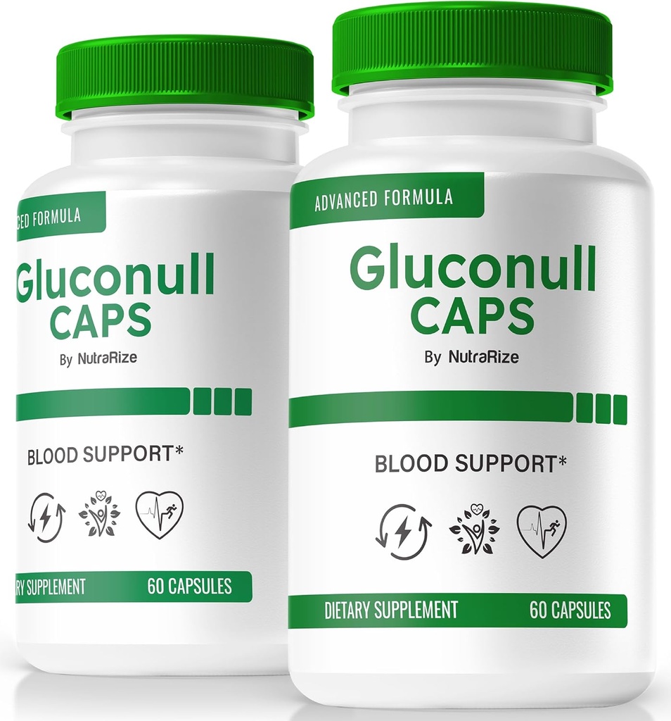 (2 Pack) Gluconull Caps, Official Gluco NullCaps Formula, Pure Support for Stable Levels and Fuel Energy for General Health, All-Natural Ingredients, Gluco Null Glyco Optimizer (120 Capsules)