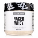 NAKED Vanilla Whey Protein 1Lb, Solo 3 Ingredientes, Todo Natural Grass Fed Whey Protein Powder + Vainilla + Coconut Sugar- GMO-Free, Soy Gratis, Gluten Free. Aid Muscle Growth, 12 Servings