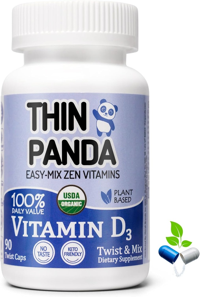 100% Vitamina Orgánica D3 Suplemento TENIDO 100% De Su RDA TENIDO Para Huesos Fuertes &amp; Inmunidad Saludable TENIDO Único Twist &amp; Mix Design ANTE GMO Gluten Vegan &amp; Taste Free TEN Adultos &amp; Niños Edades 4 &amp; Más antiguo TENIDO 90 Servimientos