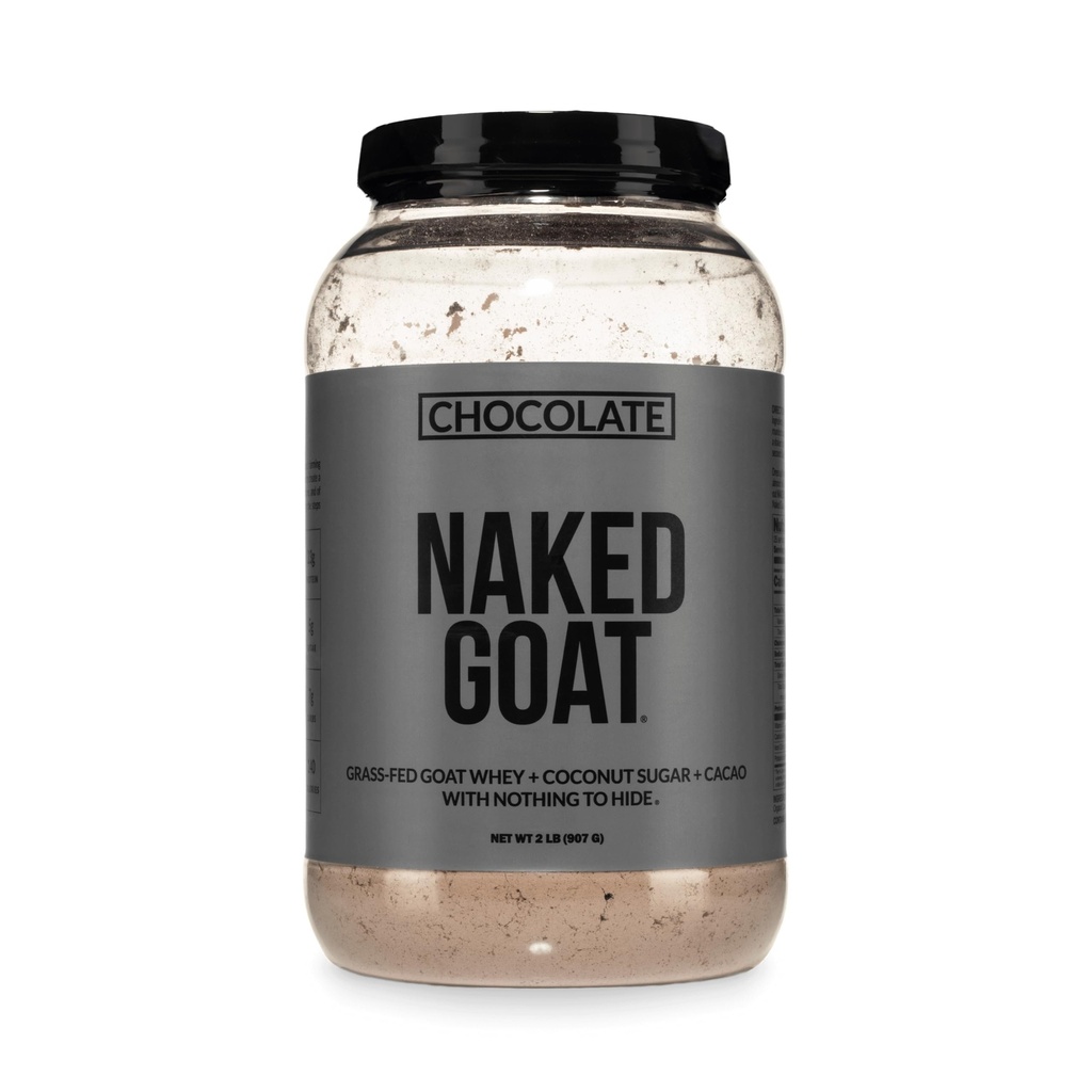 NAKED Goat Chocolate Protein Powder - Pasture Fed Goat Whey Protein Powder from Small-Herd Dairies - Sólo 3 Ingredientes - GMO Gratis, Soy Gratis - All Natural - 23 Grams of Protein - 25 Servings