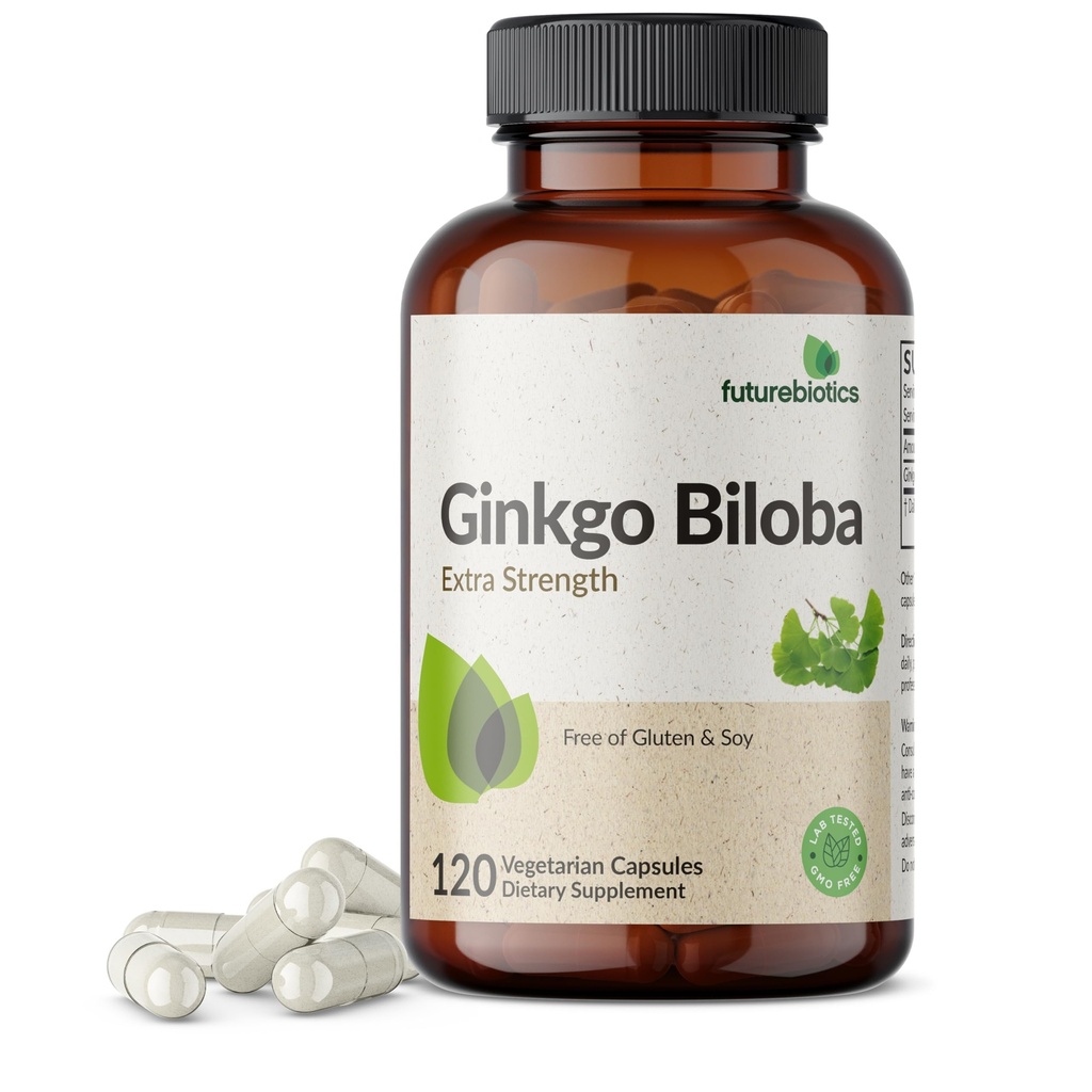 Futurobióticos Ginkgo Biloba Extra Strength soporta Función del cerebro & Memory Support, 120 cápsulas vegetarianas