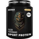 BIRDMAN Falcon Performance Vegan Protein Powder, 31g Protein, 5g Creatine, 5g BCAA, Probiotics, Electrolytes, Pre Workout, Low Carb, Sugar Free &amp; Dairy Free, Plant Based Vanilla Protein -19 Servings