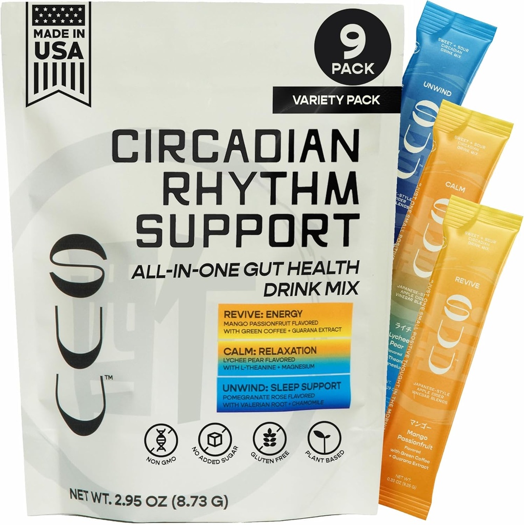 Gut Health Drink Mix ← Prebióticos de vinagre de manzana, Probióticos Salud Digestiva para Mujeres &amp; Hombres Vida Wellness Ingredientes para el sueño, la energía, la claridad mental &amp; calma