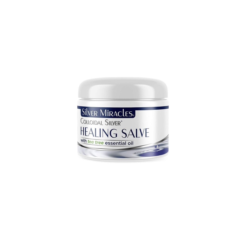 Silver Miracles Colloidal Plata Tea Tree Salve - ayuda a sanar y proteger - 1oz
