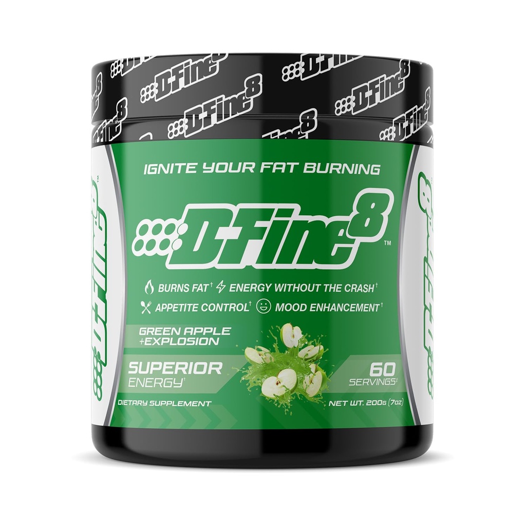 Thermogenic Pre-Workout Energy Powder " Shredding Supplement, Boost Energy Mood " Focus, Sugar Free, Contains Senactiv, Endurance, 300mg Caffeine, N-Acetyl-L-Tyrosine (Green Apple Explosion)