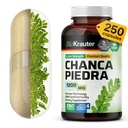 BIO KRAUTER Chanca Piedra Breaker Capsules - 1200 mg Stonebreaker for Kidney Cleanse - 250 Chanca Piedra para Los Riñones Caps - Vegan Gallbladder Suplementos