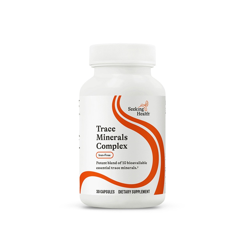 Complejo de Minerales de Traza de Salud - Incluye 10 Minerales de Traza Esencial - Suplemento Mineral Soportes Sistema Immune &amp; Nervous - Iron-Free - 30 cápsulas