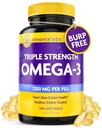 InnovixLabs Triple Strength Omega 3 Suplemento, Burpless Fish Oil for Women and Men - 900 mg EPA & DHA, Brain & Joint Support, Award Winning & Third-Party Tested, 200 Softgels