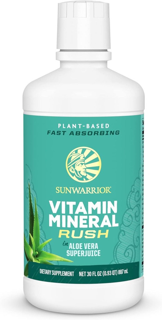 Suplementos multivitamínicos líquidos Sunwarrior " Minerales Vegan basado en plantas con Aloe Vera para hombres y mujeres que viven en la energía & Immune soporte Gluten Sugar Dairy Gratis