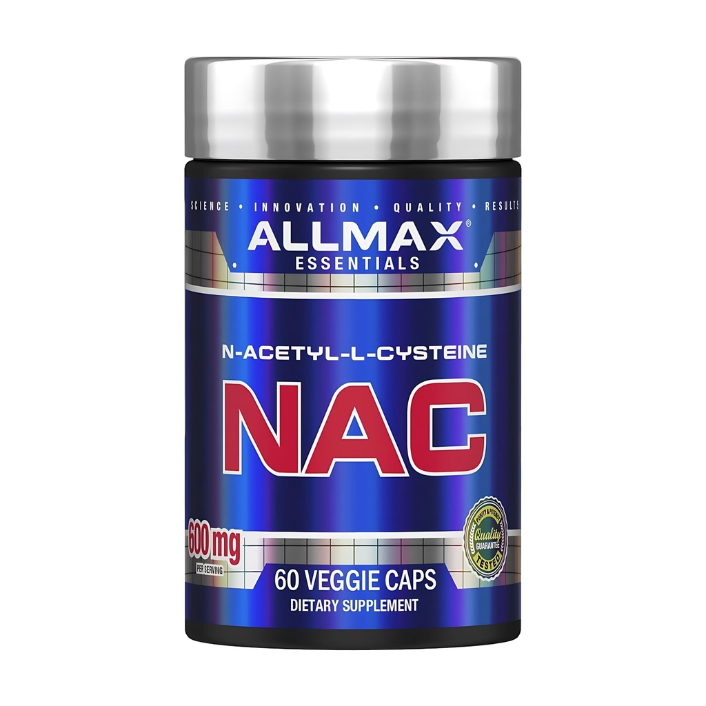 ALLMAX NAC - 60 cápsulas vegetarianas - Soporte Inmunitario &amp; Protección Radical Libre - 60 piezas