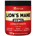 Zolotus 35 en 1 Lions Mane Mushroom Capsules Cordeyceps, Reishi, Elderberry, Ashwagandha, Panax Ginseng - 120 Conde