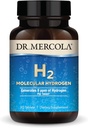 Dr. Mercola H2 Hidrógeno Molecular - Apoya el envejecimiento saludable, la energía celular y la salud cerebral - con el Magnesio Elemental - GMO-Free, Gluten-Free & Soy-Free - 30 Tablets (30 Servimientos)