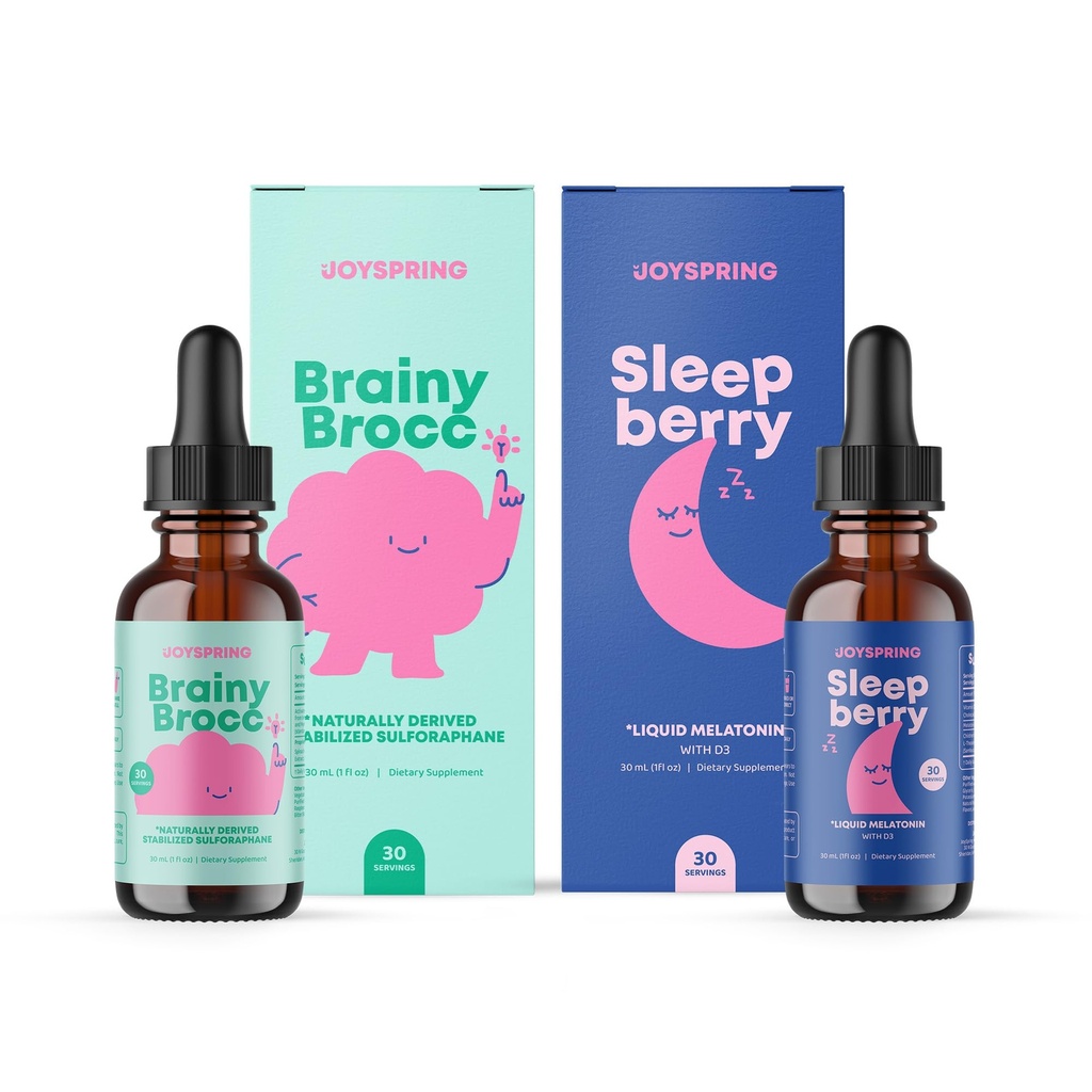 JoySpring SleepBerry Liquid Melatonin y Sulforaphane Suplemento para niños
