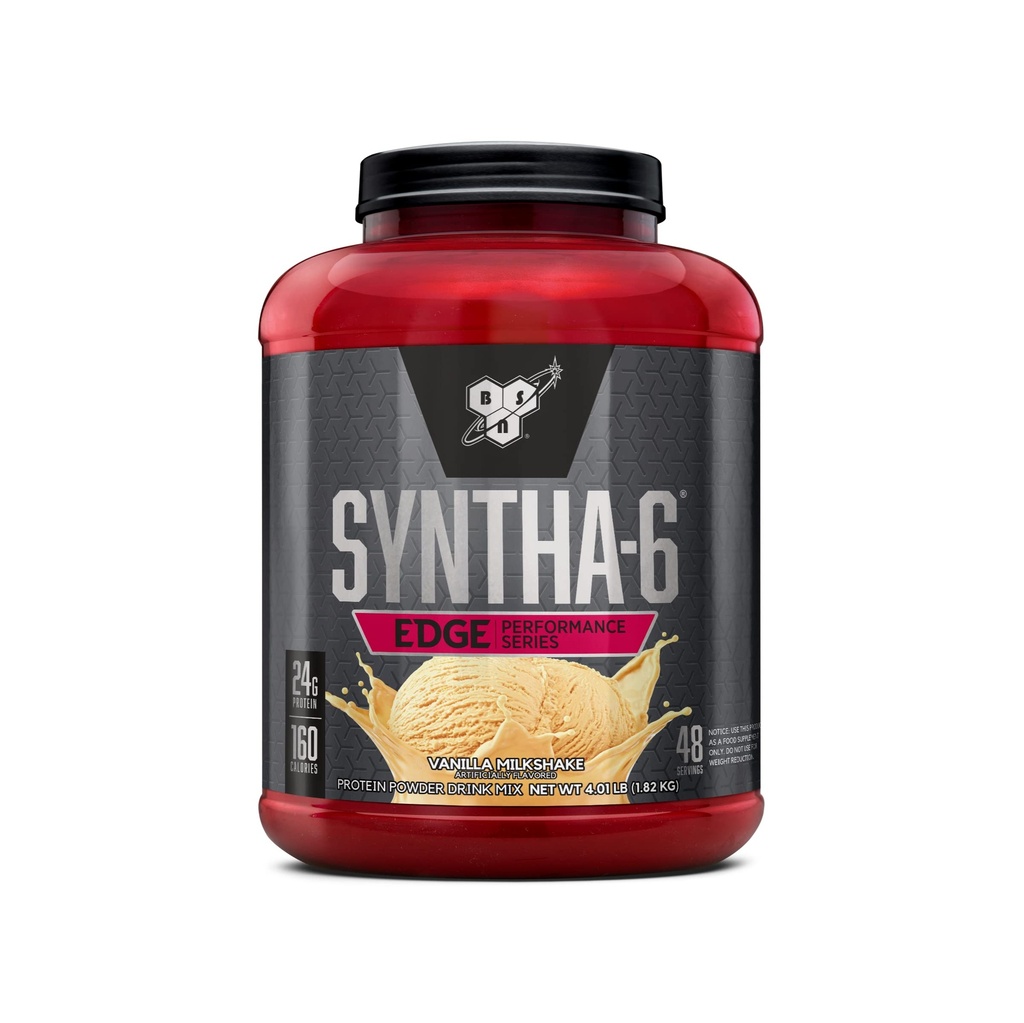 BSN SYNTHA-6 Edge Protein Powder, Vainilla Protein Powder con Hidrolyzed Whey, Micellar Casein, Milk Protein Isolate, Bajo Sugar, 24g Protein, Vainilla Milkshake, 48 Servings