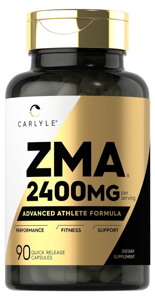 Carlyle ZMA Supplement for Men &amp; Women 2400mg ← 90 Cuenta ← Non-GMO, Gluten Free Formula