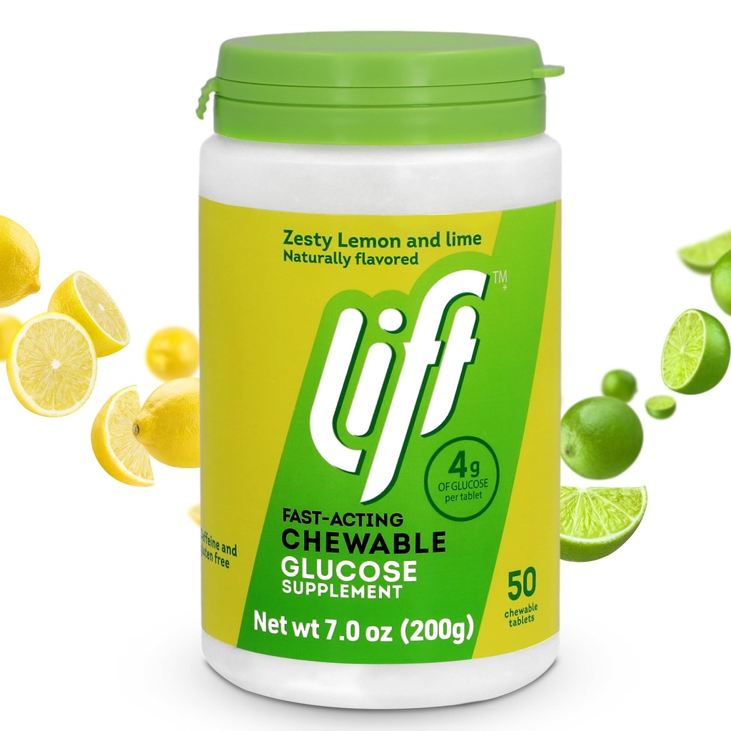 Glucose elevador TENIDO Glucose de acción rápida Tablas de energía deslumbrante ← Lime TENIDO 50 ct Jar (Pack of 1)