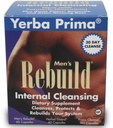 Yerba Prima Cleanse Men Rebuild Kit - 30 días Suplementos de limpieza interna diseñados para hombres - Prostata " Colon Health - Kidney " Liver - Natural Herbal Psyllium Fiber, Aloe Vera, Milk Thistle Seed