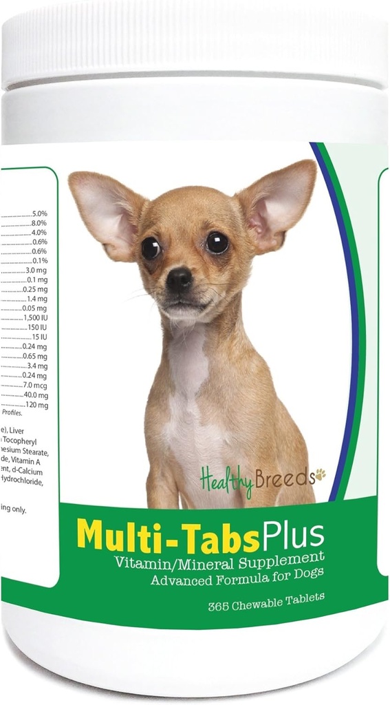 Hierbas saludables Chihuahua Multi-Tabs Plus Chewable Tablets 365 Cuenta