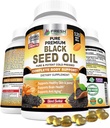 FRESH HEALTHCARE Black Seed Oil Capsules Cold Presionado 1300mg - 100% Puro No GMO Nigella Sativa - Immune & Joint Support - Premium Softgel Suplemento