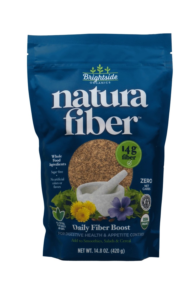 Suplemento de fibra orgánica todo natural, ingredientes alimenticios integrales basados en plantas, sin colores artificiales o sabores